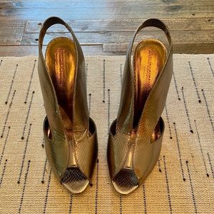 Arturo Chiang - “Iman” Peep-Toe Heeled Sandal - Size 9 1/2M